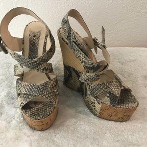 Boutique 9 Snakeprint Wedges - Size 7